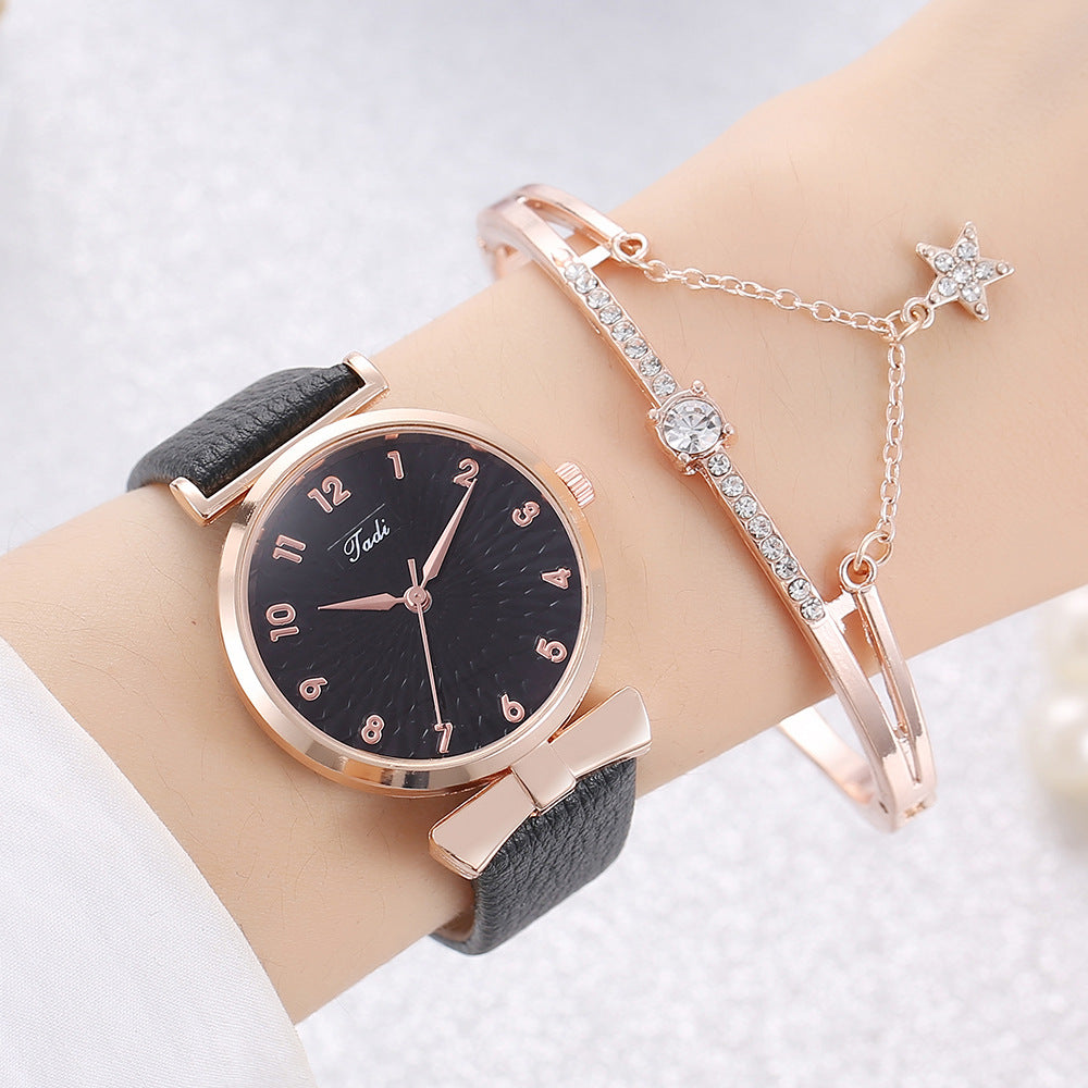 Fashion  Drainage Product Bracelet Set Watch