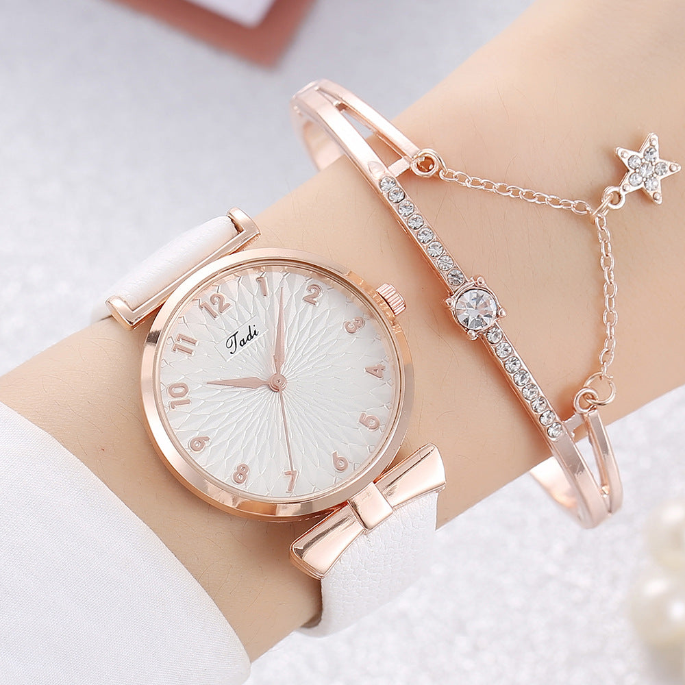 Fashion  Drainage Product Bracelet Set Watch