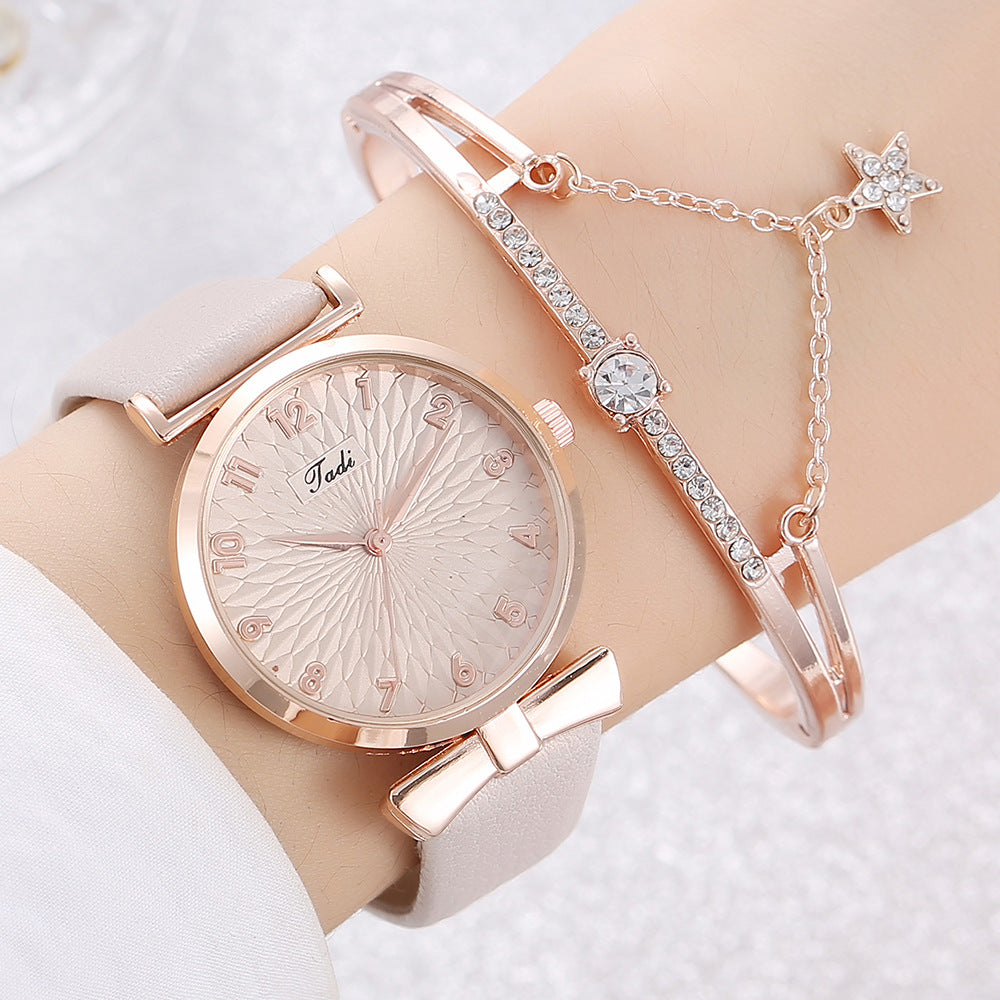 Fashion  Drainage Product Bracelet Set Watch