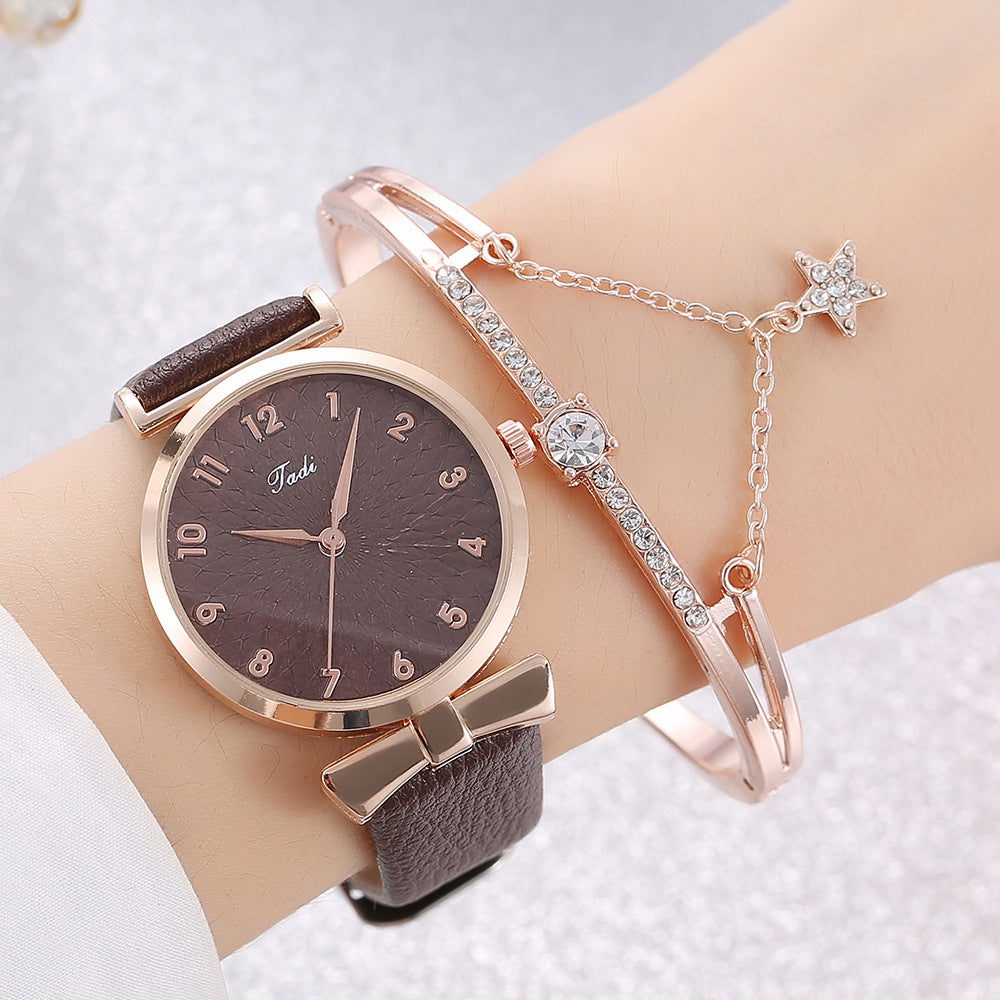 Fashion  Drainage Product Bracelet Set Watch